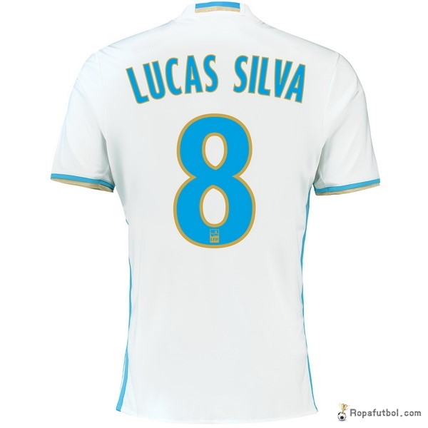 Camiseta Marsella Replica Primera Ropa Lucas Silva 2016/17 Blanco